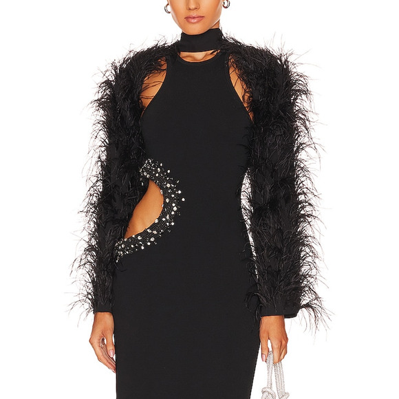 Cult Gaia 'Audrey' Black Viscose Jacket Size S
